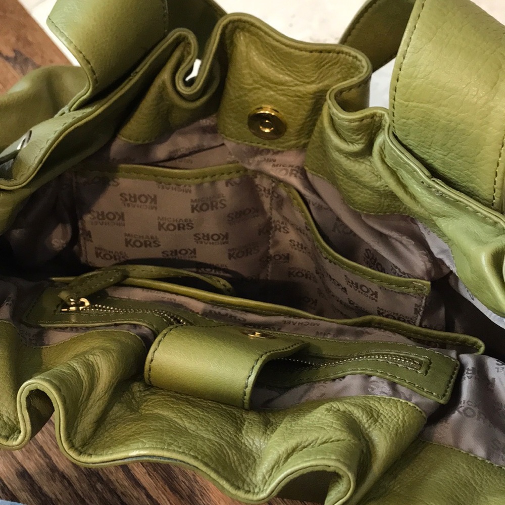Michael Kors Olive Green Purse - Picture 4 of 7